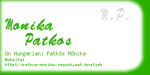 monika patkos business card