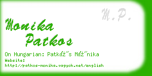 monika patkos business card